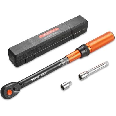 VEVOR Chiave Dinamometrica per Moto, Cacciavite Scala di Misurazione da 14,8-162,4 lbf-ft / 20-220 Nm, Doppia Scala di Lettura, con Prolunga, Adattatore e Custodia, per Riparazioni Automobilistiche VEVOR Chiave Dinamometrica per Moto, Cacciavite Scala di Misurazione da 14,8-162,4 lbf-ft / 20-220 Nm, Doppia Scala di Lettura, con Prolunga, Adattatore e Custodia, per Riparazioni Automobilistiche