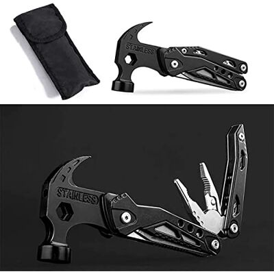 HYECHO 13 in 1 Kit di accessori per escursionismo multiuso da esterno Pinze multifunzione Mini coltello multifunzione di sopravvivenza a martello in acciaio HYECHO 13 in 1 Kit di accessori per escursionismo multiuso da esterno Pinze multifunzione Mini coltello multifunzione di sopravvivenza a martello in acciaio