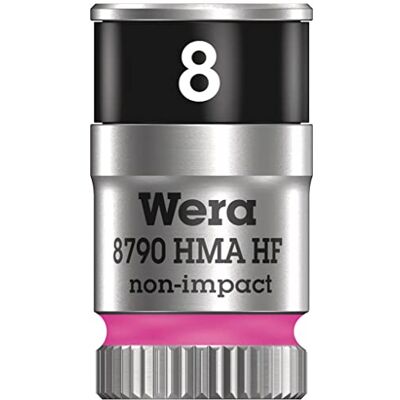 Wera , 8790 HMA HF Bussola per cricchetto Zyklop con attacco da 1/4" con ritegno vite, 8,0 mm Wera , 8790 HMA HF Bussola per cricchetto Zyklop con attacco da 1/4" con ritegno vite, 8,0 mm