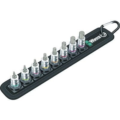 Wera , Belt 2 Kit Kit Zyklop di inserti-bussola per viti ad esagono cavo, con attacco da 1/4", con funzione di ritegno, 8 pezzi Wera , Belt 2 Kit Kit Zyklop di inserti-bussola per viti ad esagono cavo, con attacco da 1/4", con funzione di ritegno, 8 pezzi
