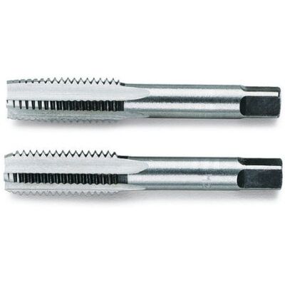 Set di 2 Maschi a Mano M10x1.25 - Passo Fine - In Acciaio al Cromo Set di 2 Maschi a Mano M10x1.25 - Passo Fine - In Acciaio al Cromo