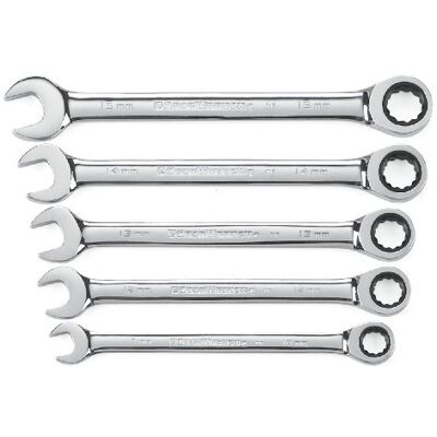 GEARWRENCH Set di chiavi metriche combinate a cricchetto, 5 pezzi, 12 punti, 93004D GEARWRENCH Set di chiavi metriche combinate a cricchetto, 5 pezzi, 12 punti, 93004D