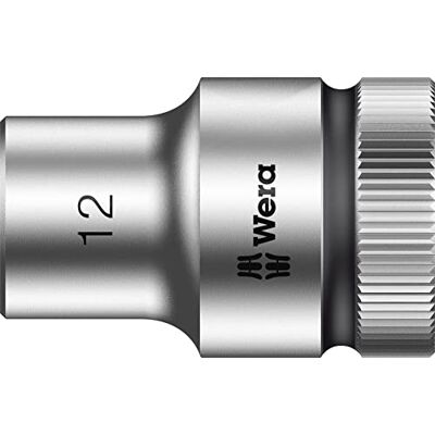 Wera , ' 8790 HMC Bussola Zyklop a attacco 1/2, 12.0 mm, argento/nero Wera , ' 8790 HMC Bussola Zyklop a attacco 1/2, 12.0 mm, argento/nero