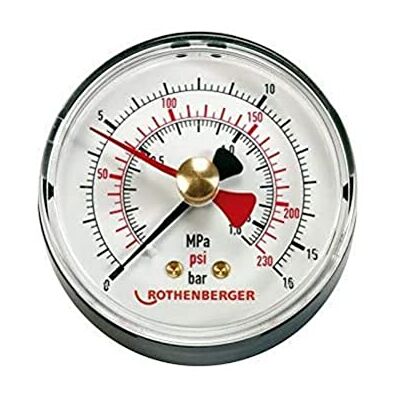 Rothenberger MANOMETRO 0-16 BAR (RP50) ESCALA 0,1 Rothenberger MANOMETRO 0-16 BAR (RP50) ESCALA 0,1