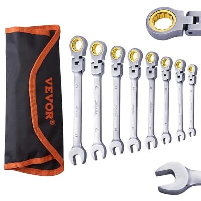 VEVOR Set di Chiavi a Cricchetto con Testa Flessibile, Set di Chiavi Combinate 8 PZ con Borsa a Rullo, Set di Chiavi a Cricchetto Flessibili in Acciaio Cr-V Metrico 8 mm-17 mm Riparazioni Domestiche VEVOR Set di Chiavi a Cricchetto con Testa Flessibile, Set di Chiavi Combinate 8 PZ con Borsa a Rullo, Set di Chiavi a Cricchetto Flessibili in Acciaio Cr-V Metrico 8 mm-17 mm Riparazioni Domestiche