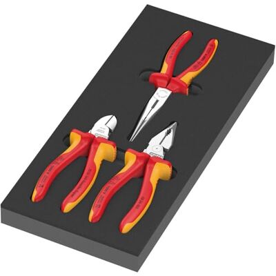 Wera 9784 Termoformato in spugna pinze KNIPEX Set VDE 1, 3 pezzi Wera 9784 Termoformato in spugna pinze KNIPEX Set VDE 1, 3 pezzi