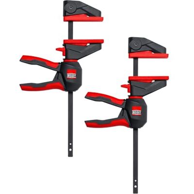 BESSEY Morsetto monocomando con impugnatura girevole , apertura di serraggio 110 mm, sporgenza 40 mm, forza di serraggio 40 kg, innovativo meccanismo di rotazione a 360°, ideale per BESSEY Morsetto monocomando con impugnatura girevole , apertura di serraggio 110 mm, sporgenza 40 mm, forza di serraggio 40 kg, innovativo meccanismo di rotazione a 360°, ideale per