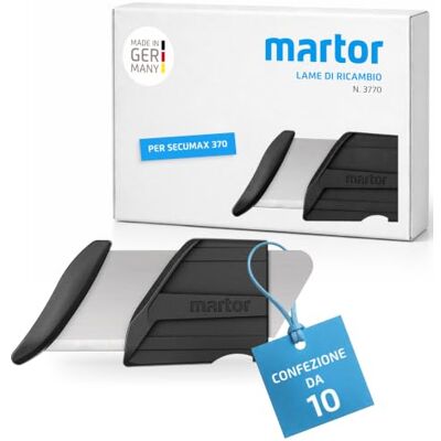MARTOR 10x Lame Cutter di Ricambio per Coltello Sicurezza SECUMAX 370 Lama di ricambio cutter, acciaio, per cartone fino a 3 strati, logistica, artigianato & industria, sostituzione. No. MARTOR 10x Lame Cutter di Ricambio per Coltello Sicurezza SECUMAX 370 Lama di ricambio cutter, acciaio, per cartone fino a 3 strati, logistica, artigianato & industria, sostituzione. No.