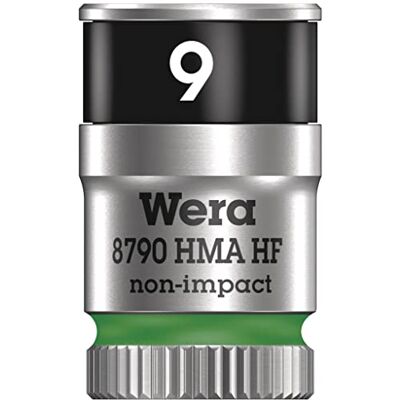 Wera , 8790 HMA HF Bussola per cricchetto Zyklop con attacco da 1/4" con ritegno vite, 9,0 mm Wera , 8790 HMA HF Bussola per cricchetto Zyklop con attacco da 1/4" con ritegno vite, 9,0 mm