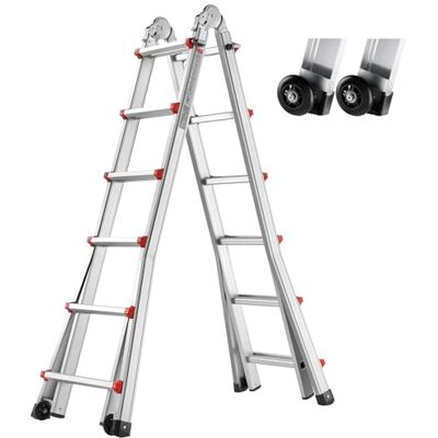 VEVOR Scala Telescopica con Telaio ad A 6230 mm Scala Estensibile Compatta in Alluminio, Scala Pieghevole Portatile Multifunzione per Camper, Scala Telescopica per Compiti, Capacità di Carico 149,7 kg VEVOR Scala Telescopica con Telaio ad A 6230 mm Scala Estensibile Compatta in Alluminio, Scala Pieghevole Portatile Multifunzione per Camper, Scala Telescopica per Compiti, Capacità di Carico 149,7 kg