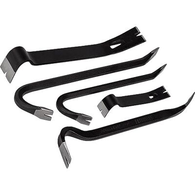 Roughneck ROU Set di 5 barre multiuso composto da: barra multiuso (17,8 cm e 33 cm), barra di demolizione (30,5 cm e 38,1 cm) e Gorilla Bar (35,6 cm) Roughneck ROU Set di 5 barre multiuso composto da: barra multiuso (17,8 cm e 33 cm), barra di demolizione (30,5 cm e 38,1 cm) e Gorilla Bar (35,6 cm)
