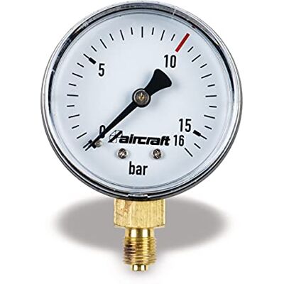 Airkraft Misuratore di pressione Ø 40 mm 1/8" presa posteriore, 10 bar Airkraft Misuratore di pressione Ø 40 mm 1/8" presa posteriore, 10 bar