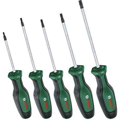 Bosch Home and Garden Set di Cacciaviti da 5 Pezzi, Cacciaviti, Acciaio S2, Rivestimento Softgrip, Punta Magnetica, Set Torx da 5 pezzi Bosch Home and Garden Set di Cacciaviti da 5 Pezzi, Cacciaviti, Acciaio S2, Rivestimento Softgrip, Punta Magnetica, Set Torx da 5 pezzi