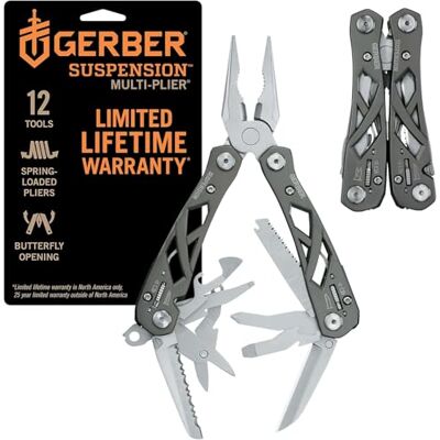 Gerber Strumento multi-uso con fodero in nylon e 12 funzioni, Suspension Multi-tool, 31-003620 Gerber Strumento multi-uso con fodero in nylon e 12 funzioni, Suspension Multi-tool, 31-003620