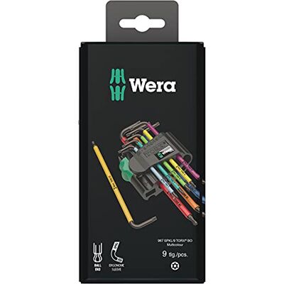Wera , 967 SPKL/9 Assortimento di chiavi a L per viti TORX BO Multicolour, BlackLaser, 9 pezzi Wera , 967 SPKL/9 Assortimento di chiavi a L per viti TORX BO Multicolour, BlackLaser, 9 pezzi