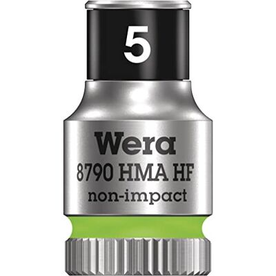 Wera , 8790 HMA HF Bussola per cricchetto Zyklop con attacco da 1/4" con ritegno vite, 5,0 mm Wera , 8790 HMA HF Bussola per cricchetto Zyklop con attacco da 1/4" con ritegno vite, 5,0 mm