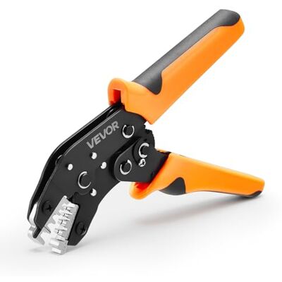 VEVOR Pinza Crimpatrice a Cricchetto per Cavi da 0,25-4 mm², Pinza Connettore Manuale per Terminali Elettrici con Marcature Metriche e AWG, Sgancio Rapido, Pressione Regolabile, per più Terminali VEVOR Pinza Crimpatrice a Cricchetto per Cavi da 0,25-4 mm², Pinza Connettore Manuale per Terminali Elettrici con Marcature Metriche e AWG, Sgancio Rapido, Pressione Regolabile, per più Terminali