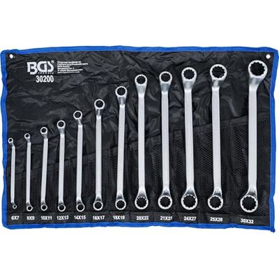 BGS Serie di chiavi a doppio anello gomito stretto 6 32 mm 12 pz. BGS Serie di chiavi a doppio anello gomito stretto 6 32 mm 12 pz.