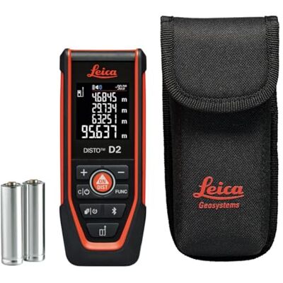 Leica DISTO D2 Metro laser con Bluetooth e NFC, Portata 100 m Leica DISTO D2 Metro laser con Bluetooth e NFC, Portata 100 m
