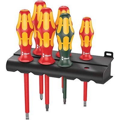 Wera , 160 i/168 i/6 Serie giravite Kraftform Plus serie 100 + supporto, 6 pezzi Wera , 160 i/168 i/6 Serie giravite Kraftform Plus serie 100 + supporto, 6 pezzi