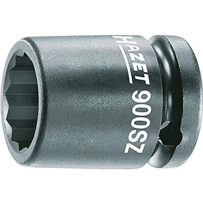 Hazet Inserto Chiave a Bussola per Avvitatori ad Impulso Doppio Esagono, Nero, Attacco Quadro, Cavo, 12.5 mm 1/2 di Pollice Hazet Inserto Chiave a Bussola per Avvitatori ad Impulso Doppio Esagono, Nero, Attacco Quadro, Cavo, 12.5 mm 1/2 di Pollice