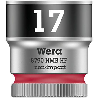 Wera 8790 HMB HF Inserto per chiave a bussola ciclop con attacco da 3/8" con funzione di supporto, 17 x 29 mm, 17 Wera 8790 HMB HF Inserto per chiave a bussola ciclop con attacco da 3/8" con funzione di supporto, 17 x 29 mm, 17