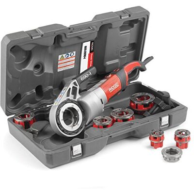 RIDGID 44943 Modello filettatrice portatile elettrica con bussole, custodia e braccio di supporto BSPT 11R da 1/2 "-2" pollici RIDGID 44943 Modello filettatrice portatile elettrica con bussole, custodia e braccio di supporto BSPT 11R da 1/2 "-2" pollici