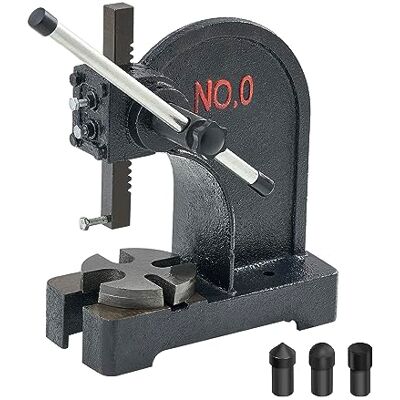 VEVOR Pressa a Perno, Pressa per Perno Manuale da 0,5 tonnellate, Altezza Massima 4,6", Pressa per Perno da Tavolo Manuale in ghisa, Pressa Manuale di precisione per stampaggio, Piegatura VEVOR Pressa a Perno, Pressa per Perno Manuale da 0,5 tonnellate, Altezza Massima 4,6", Pressa per Perno da Tavolo Manuale in ghisa, Pressa Manuale di precisione per stampaggio, Piegatura