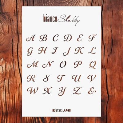 bianco Shabby Stencil Alfabeto Completo Lettere Maiuscole per Scritte, Pareti e Lavoretti biancoShabby Stencil Professionale Riutilizzabile bianco Shabby Stencil Alfabeto Completo Lettere Maiuscole per Scritte, Pareti e Lavoretti biancoShabby Stencil Professionale Riutilizzabile