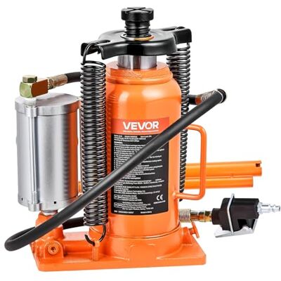 VEVOR Sollevatore a Bastone da Pavimento Capacità 20 t, Intervallo di Sollevamento 260-495 mm, Cric a Bottiglia Saldato per Impieghi Gravosi Pneumatico o Manuale con Pompa per SUV, Camion, Camper VEVOR Sollevatore a Bastone da Pavimento Capacità 20 t, Intervallo di Sollevamento 260-495 mm, Cric a Bottiglia Saldato per Impieghi Gravosi Pneumatico o Manuale con Pompa per SUV, Camion, Camper