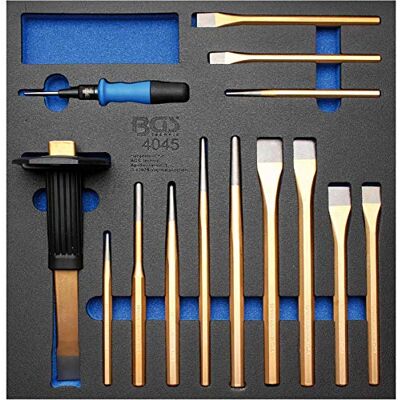 BGS Modulo per carrelli portautensili 2/3: punzone, cacciaspine, scalpello 14 pz. BGS Modulo per carrelli portautensili 2/3: punzone, cacciaspine, scalpello 14 pz.
