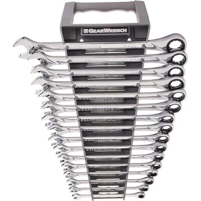 GEARWRENCH 72 Denti 12 Punti XL Set di Chiavi a Crichetto Combinate, 16 Pezzi GEARWRENCH 72 Denti 12 Punti XL Set di Chiavi a Crichetto Combinate, 16 Pezzi
