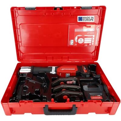Rothenberger ROMAX 4000 Set AMPShare, SV, 15 – 22 – 28 mm, batteria da 4 Ah pressa elettroidraulica, pressa a batteria, pressa, pinze pressate Rothenberger ROMAX 4000 Set AMPShare, SV, 15 – 22 – 28 mm, batteria da 4 Ah pressa elettroidraulica, pressa a batteria, pressa, pinze pressate