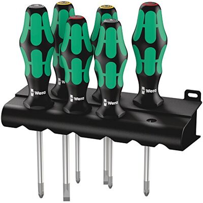 Wera , 335/350/355/6 Assortimento di giraviti Kraftform Plus Lasertip + rack, 6 pezzi Wera , 335/350/355/6 Assortimento di giraviti Kraftform Plus Lasertip + rack, 6 pezzi