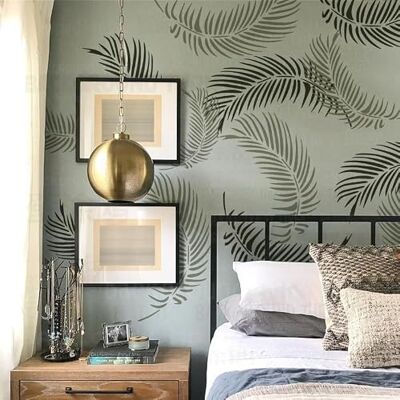 壁涂鸥 BackgroundTurnOver 70 centimetri Foglia Tropicale Estate Jungle Stencil Per Pareti Per Dipingere Decorare Modelli di Pittura Riutilizzabili Modello Frigoriferi Gesso Dimensioni Mobili Stucco Lavatrice Portatile 壁涂鸥 BackgroundTurnOver 70 centimetri Foglia Tropicale Estate Jungle Stencil Per Pareti Per Dipingere Decorare Modelli di Pittura Riutilizzabili Modello Frigoriferi Gesso Dimensioni Mobili Stucco Lavatrice Portatile