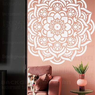 壁涂鸥 BackgroundTurnOver 110 cm gigante mandala enorme stencil rotondi per pareti sulla parete per dipingere decorare modelli di pittura riutilizzabili decorazione frigoriferi stucco portatile intonaco artigianato mattoni 壁涂鸥 BackgroundTurnOver 110 cm gigante mandala enorme stencil rotondi per pareti sulla parete per dipingere decorare modelli di pittura riutilizzabili decorazione frigoriferi stucco portatile intonaco artigianato mattoni