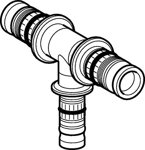 Geberit Mepla Raccordo a Tee Ridotto 32-16-32, Grigio