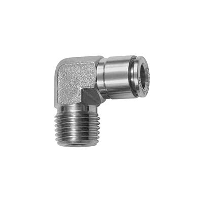 RIEGLER Raccordo a L, R 1/8 a., per tubo esterno Ø 8 mm, pressione di lavoro max. 20 bar, acciaio inox 1.4404 RIEGLER Raccordo a L, R 1/8 a., per tubo esterno Ø 8 mm, pressione di lavoro max. 20 bar, acciaio inox 1.4404