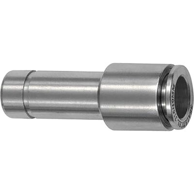 RIEGLER Raccordo dritto con nipplo 10 mm, riduttore, per tubo esterno Ø 6 mm, pressione di lavoro max. 20 bar, acciaio inox 1.4404 RIEGLER Raccordo dritto con nipplo 10 mm, riduttore, per tubo esterno Ø 6 mm, pressione di lavoro max. 20 bar, acciaio inox 1.4404