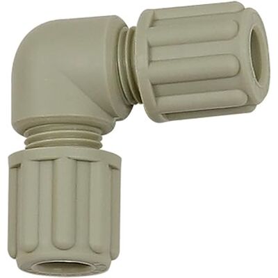 RIEGLER Raccordo a gomito per tubo 6/8 mm, pressione max. 10 bar (20 °C) / max. 2,5 bar (90 °C), PP RIEGLER Raccordo a gomito per tubo 6/8 mm, pressione max. 10 bar (20 °C) / max. 2,5 bar (90 °C), PP