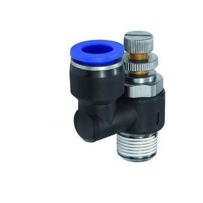 RIEGLER Valvola di non ritorno a farfalla » serie blu «, valvola di aspirazione, R 1/4 a., F. Schl.-Außen-Ø 10 mm, numero di lavoro: Max. 10 bar, plastica/MS vern. RIEGLER Valvola di non ritorno a farfalla » serie blu «, valvola di aspirazione, R 1/4 a., F. Schl.-Außen-Ø 10 mm, numero di lavoro: Max. 10 bar, plastica/MS vern.