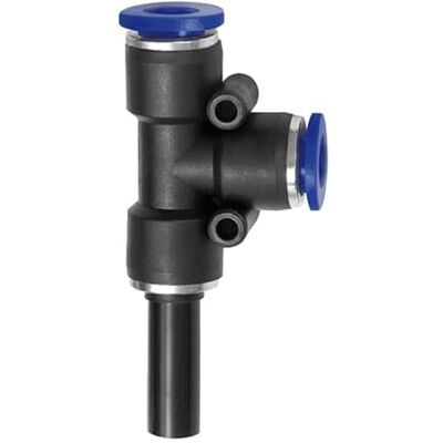 RIEGLER Raccordo a T, nipplo 6 » serie blu «, per tubo esterno Ø 6 mm, dr. Max. 15 bar, plastica, connettori a forma di L RIEGLER Raccordo a T, nipplo 6 » serie blu «, per tubo esterno Ø 6 mm, dr. Max. 15 bar, plastica, connettori a forma di L