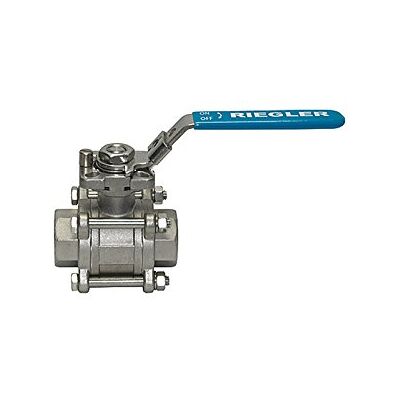 RIEGLER 1.07 Valvola a sfera in acciaio inox, filettatura completa, G 1 1/2, 1 pezzo RIEGLER 1.07 Valvola a sfera in acciaio inox, filettatura completa, G 1 1/2, 1 pezzo