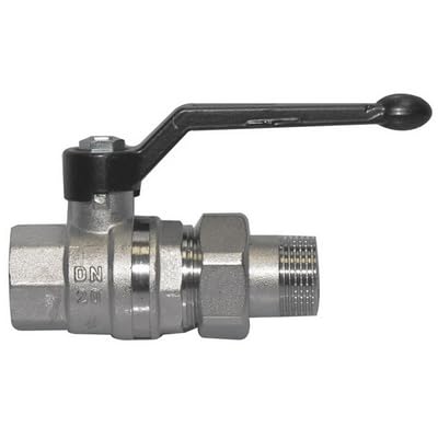 BUGATTI Valvola a sfera per collettore mf con bocchettone e leva 1/2' dn 15 pn 64 BUGATTI Valvola a sfera per collettore mf con bocchettone e leva 1/2' dn 15 pn 64
