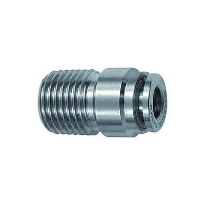 RIEGLER Raccordo dritto, con corpo arrotondato, R 3/8 a., per tubo di diametro esterno 14 mm, pressione di lavoro max. 20 bar, acciaio inox 1.4404 RIEGLER Raccordo dritto, con corpo arrotondato, R 3/8 a., per tubo di diametro esterno 14 mm, pressione di lavoro max. 20 bar, acciaio inox 1.4404