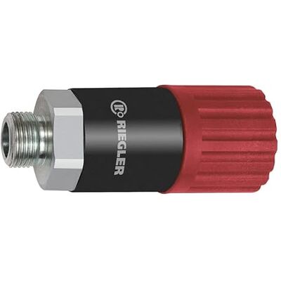 RIEGLER 141759-425.12-DREH Giunto di sicurezza girevole NW 8, ISO 6150 C, acciaio, G 3/8 AG, 1 pezzo RIEGLER 141759-425.12-DREH Giunto di sicurezza girevole NW 8, ISO 6150 C, acciaio, G 3/8 AG, 1 pezzo
