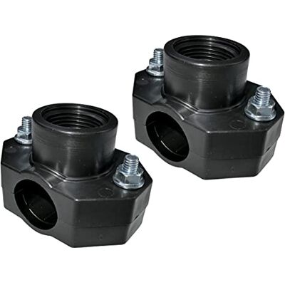 Aerzetix Set di 2 Collare di Presa per Tubi Ø25 Filettatura 3/4'' con 2 bulloni Fascetta di derivazione per Tubi secondari Aerzetix Set di 2 Collare di Presa per Tubi Ø25 Filettatura 3/4'' con 2 bulloni Fascetta di derivazione per Tubi secondari