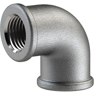 RIEGLER Angolo 90, 90°, IG/IG, Rp 3/8, temperatura di funzionamento da -20 °C a 300 °C, colore nero temperato, zincato a fuoco, DIN EN 10242 RIEGLER Angolo 90, 90°, IG/IG, Rp 3/8, temperatura di funzionamento da -20 °C a 300 °C, colore nero temperato, zincato a fuoco, DIN EN 10242