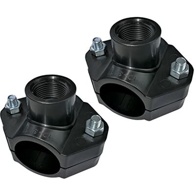 Aerzetix Set di 2 Collare di Presa per Tubi Ø40 Filettatura 3/4'' con 2 bulloni Fascetta di derivazione per Tubi secondari Aerzetix Set di 2 Collare di Presa per Tubi Ø40 Filettatura 3/4'' con 2 bulloni Fascetta di derivazione per Tubi secondari