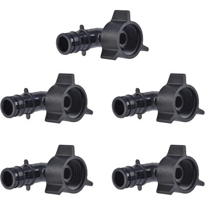 SharkBite 1/2 x 1/2 pollice NPSM espansione FNPT gomito girevole a 90 gradi per tubi PEX-A, confezione da 5, raccordi idraulici in plastica, adattatore poli femmina per tubi PEX-A, SharkBite 1/2 x 1/2 pollice NPSM espansione FNPT gomito girevole a 90 gradi per tubi PEX-A, confezione da 5, raccordi idraulici in plastica, adattatore poli femmina per tubi PEX-A,
